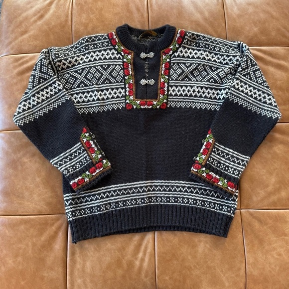 Nordstrikk Sweaters - Vintage Nordstrikk Cardigan Sweater Womens Men’s White Wool Fair Isle Norway Ski